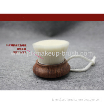 White Soft Synthetic Hair Face Clean Brush With Red Sandalwood Handle 